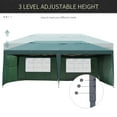 thumbnail image 3 of Outsunny 10' x 20' Pop Up Canopy Tent with 4 Sidewalls, Heavy Duty Tents for Parties, Outdoor Instant Gazebo with Carry Bag, for Outdoor, Garden, Patio, Green, 3 of 9