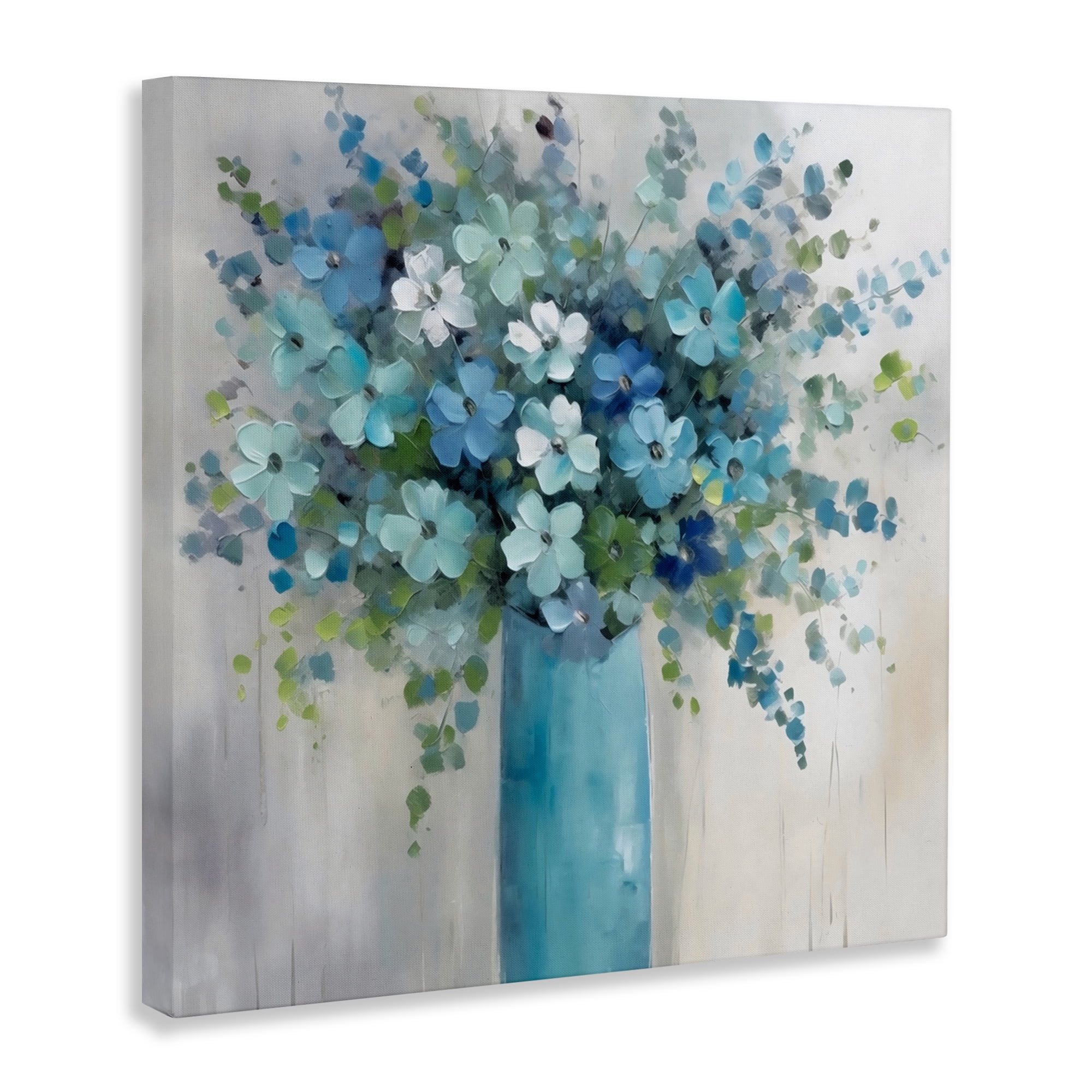 Stupell Industries Indigo Bouquet in Blue Vase Canvas Wall Art, design by Creative Studio