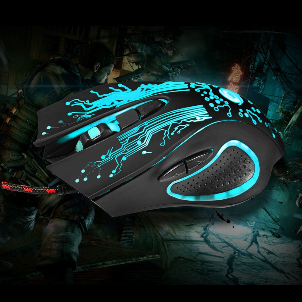 A885 5500DPI 6-Button LED USB Optical Wired Gaming Mouse for Pro Gamer