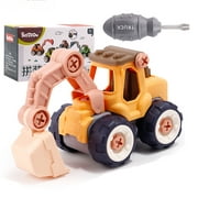 LAISHEN Take Apart Toys - DIY Construction Engineering Car Toy for Toddlers Age 3-5, Building Sandbox Toys Truck, Birthday Gifts for Boys 2 3 4 5 6 Year Old