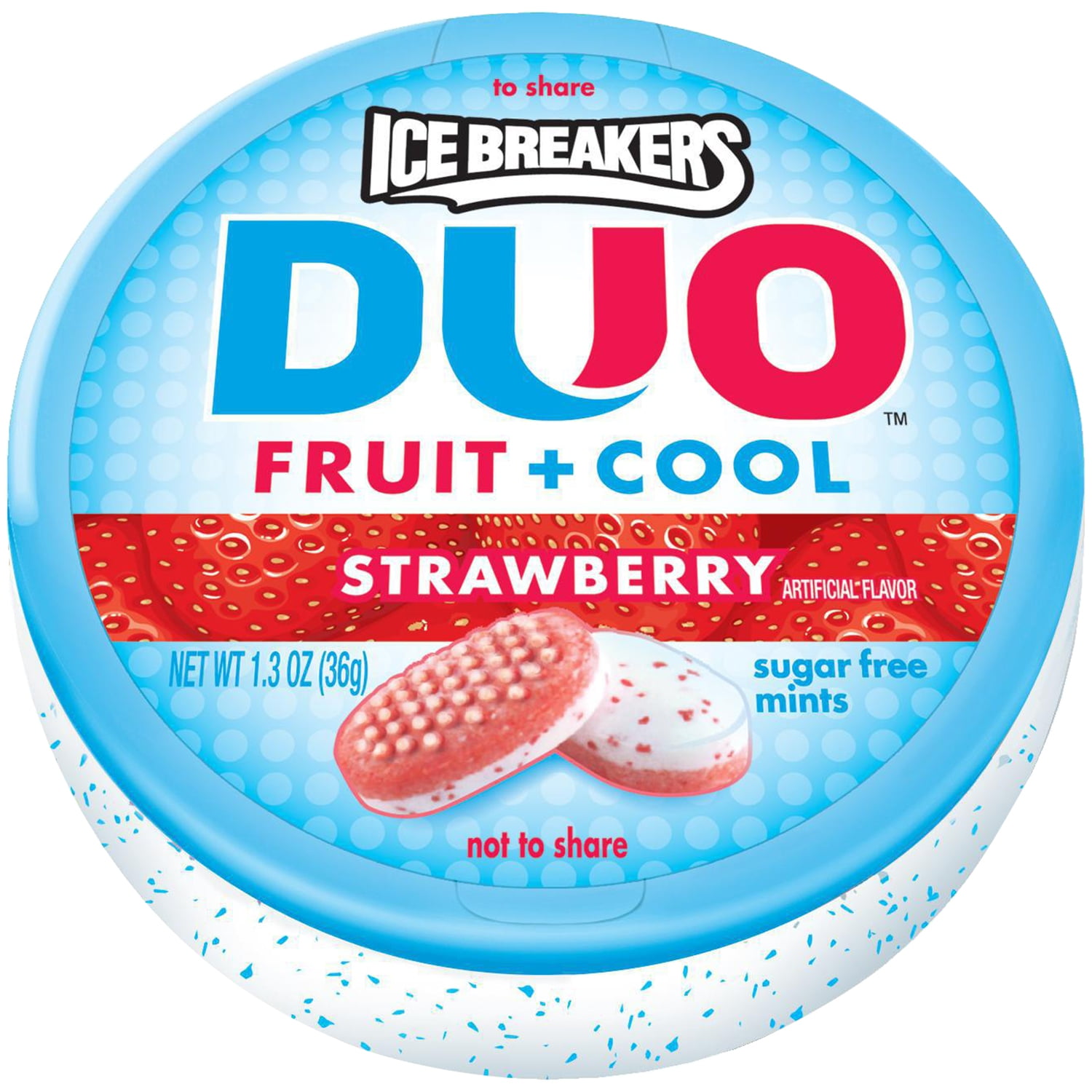 ICE BREAKERS DUO Strawberry Flavored Mints, 1.3 oz by Hershey