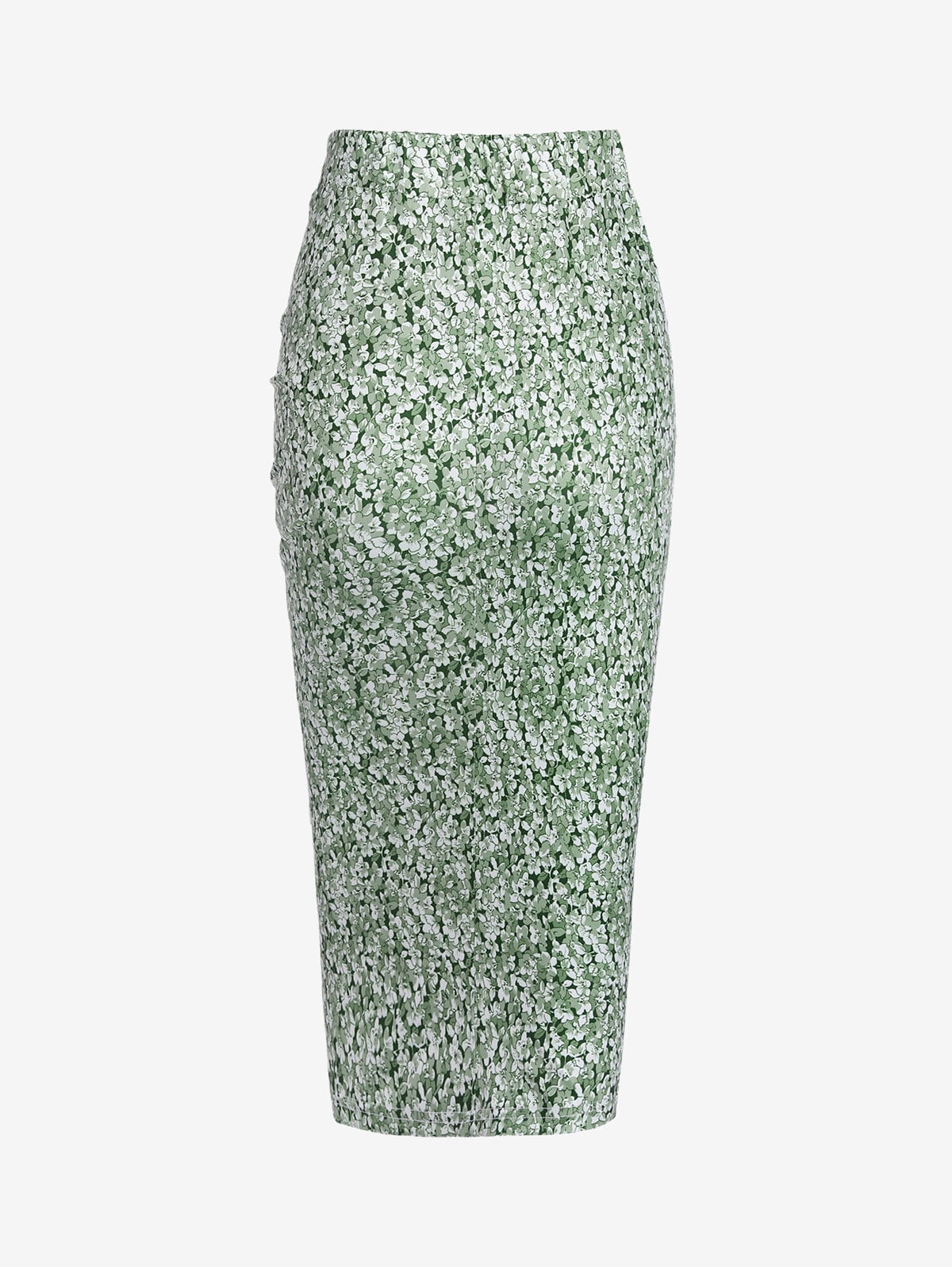 ZAFUL Women Casual Cinched Notched Front Tiny Floral