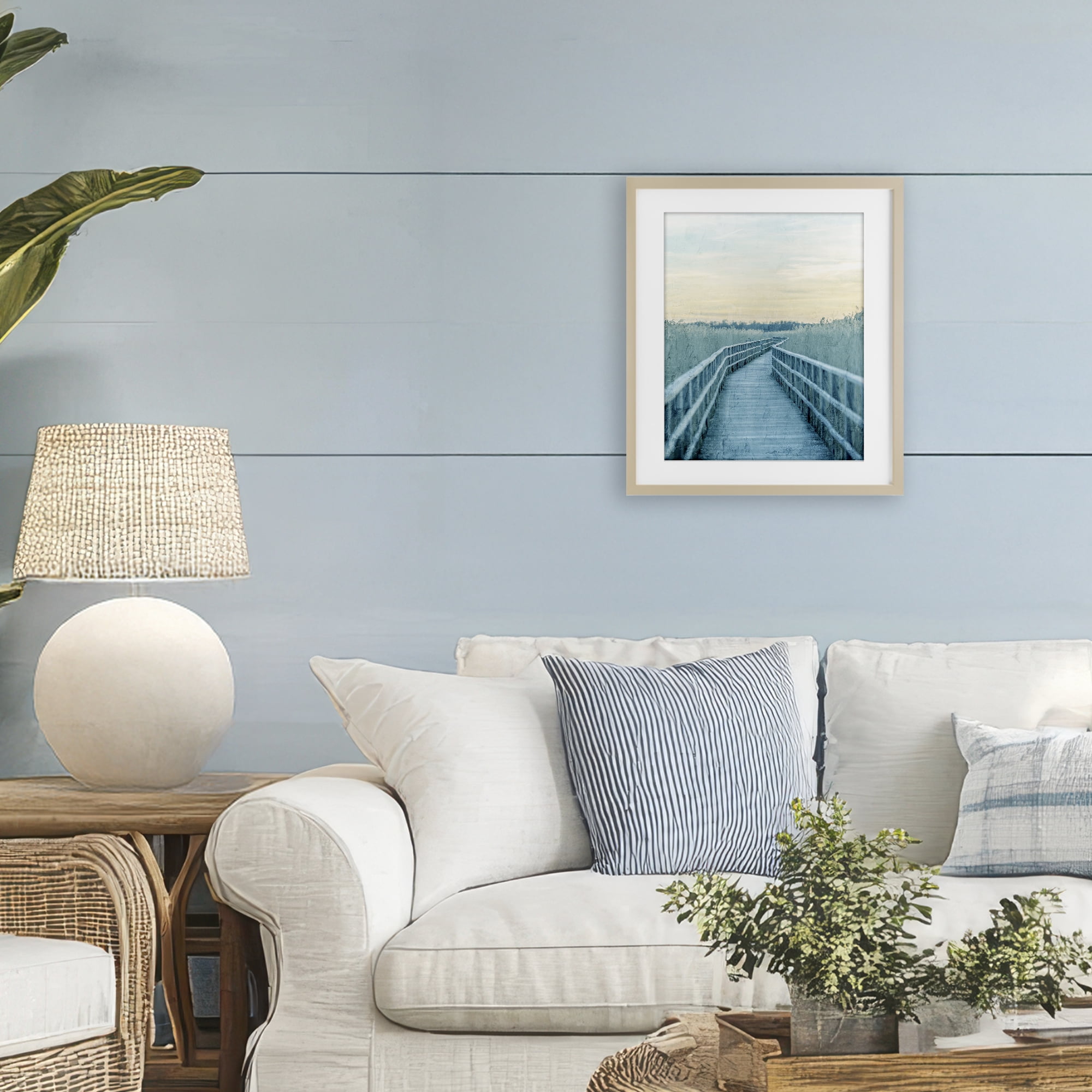 Stupell Industries Wooden Pier Boardwalk Birch Framed Print Under Glass, design by Kim Allen