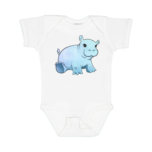 Inktastic Cute Baby Hippo Boys or Girls Baby Bodysuit