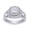 White Gold-Plated, variant on Double Halo Bridal Ring Set for Women 1.00 Cttw Princess and Round Cut Lab Grown Diamond Split Shank Engagement Wedding Rings in 14K White Gold Plated 925 Sterling Silver Jewelry Size-5