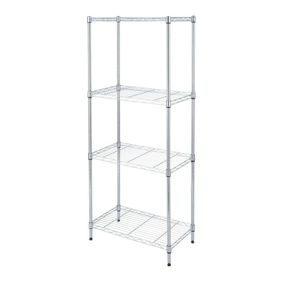 Mainstays 4-Tier Wire Shelving Unit, Metal Storage Rack, Adjustable Organizer, Perfect for Pantry Laundry Bathroom , Kitchen etc.