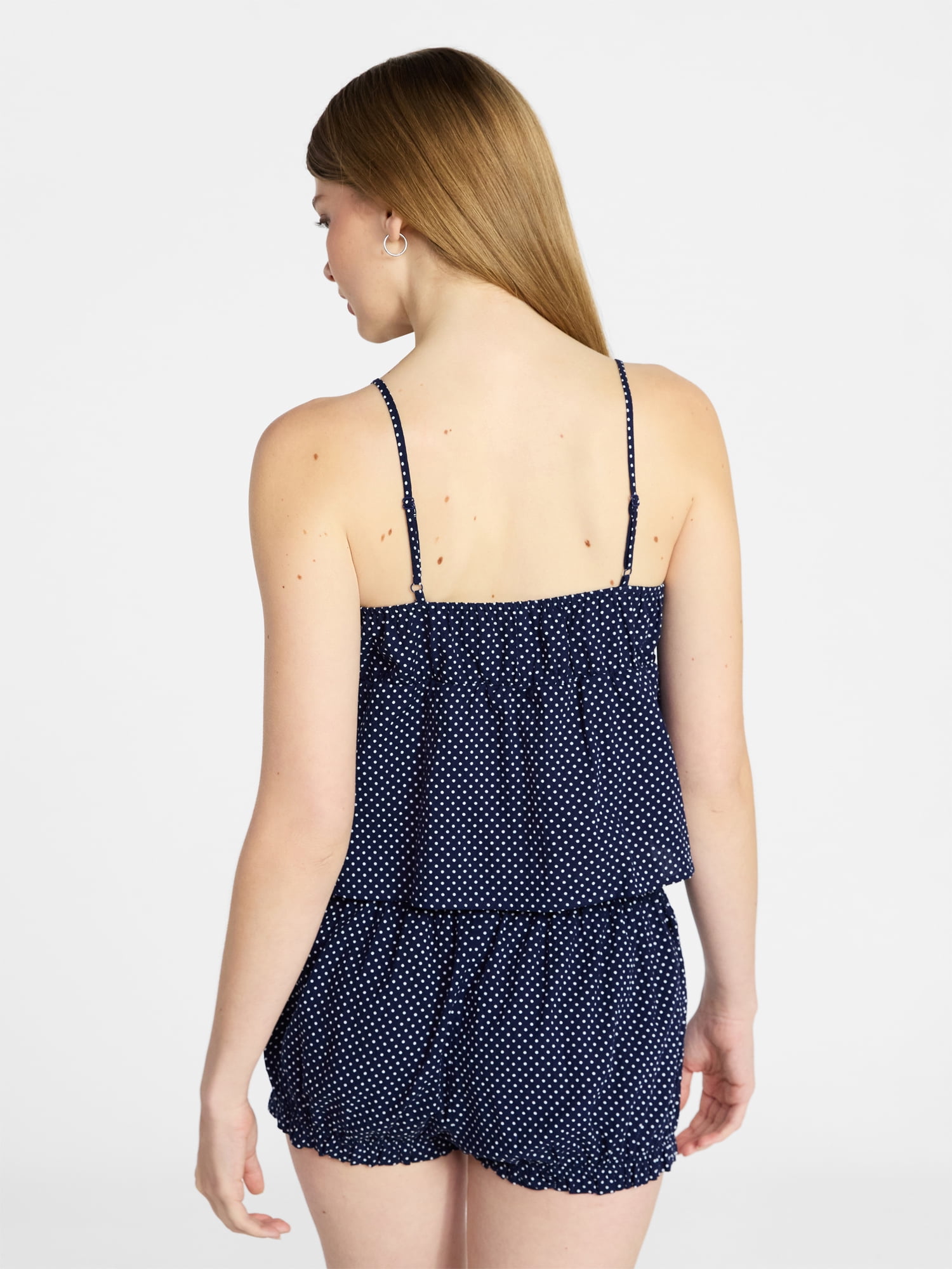 No Boundaries Cami Top and Bloomer Shorts Sleep Set, 2-Piece, Women's XS-XXL