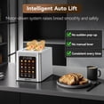 thumbnail image 2 of Mecity 2 Slice Smart Touchscreen Toaster, Stainless Steel Wide Slot Toaster with Auto Lift&30-Minute Warm, Memory Function, Digital Bread Toaster for Bagels, 850W, 2 of 9