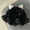 Black, variant on Fashion Women Winter Thicken Rabbit s Hair Warm Earflap Hat Cute Cat Ears Windproof Beanie Cap Large Size Soft Cap for Women