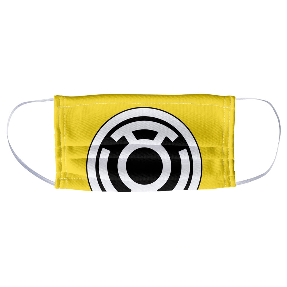 Green Lantern Sinestro Corps Yellow Lantern Logo 1-Ply Reusable Face Mask Covering, Unisex