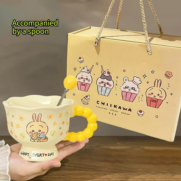 Chikawa Usagi Ceramic Mug - Cute Character Coffee Cup, Ideal Birthday Gift & Novelty Party Favor