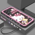thumbnail image 1 of Sanrio Hello Kitty Cartoon Liquid Left Rope For Samsung Note 20 10 A54 A31 A14 A03 A22 A34 A04 A24 Ultra Plus 5G TPU Phone Case Gift Festivals, 1 of 7