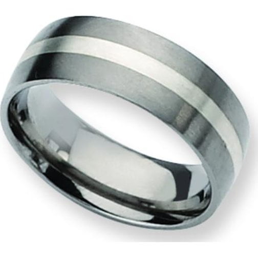 Titanium SS 6mm Satin Mens Wedding Ring Band Size 10.5