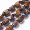 thumbnail image 2 of Natural Tiger Eye Beads Strands Faceted Polygon 19~22x12~18mm Hole: 1.5mm 16~17pcs/strand 15.15 inch~16.14 inch(38.5~41cm), 2 of 3