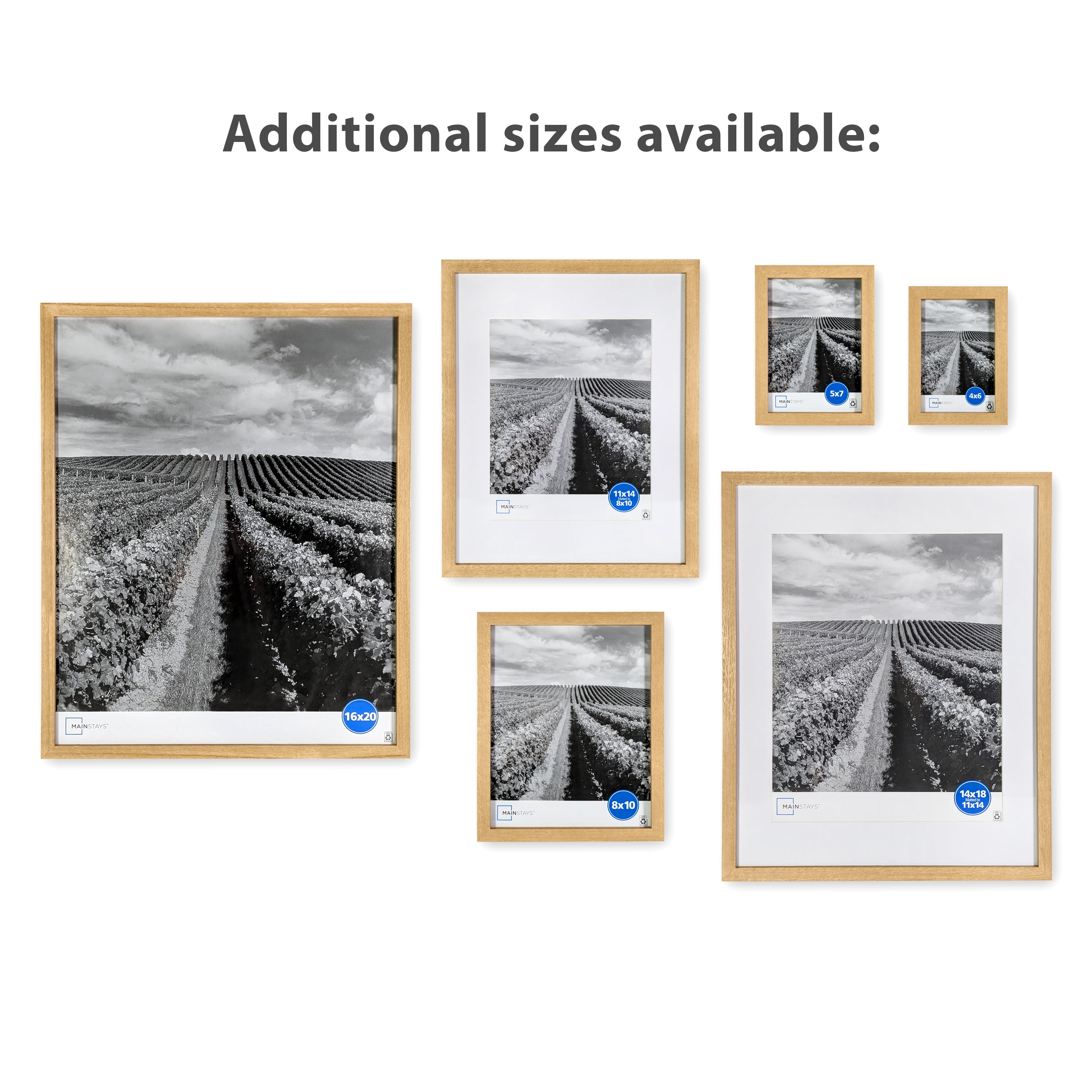 Mainstays – 16x20 Picture Frame – Wood Tone Gallery Linear Program Wall Photo Frame