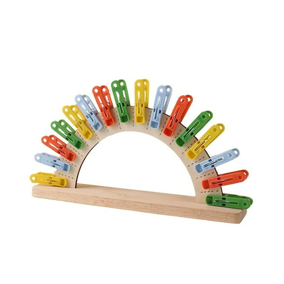 1 Set Rainbow Puzzle Toy Montessori for 4-Year-Olds. Educational Hand-Eye Coordination Dementia Games, it's an educational hand-eye coordination game. Perfect Christmas gift.