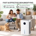 thumbnail image 6 of Behome Dehumidifier, 95OZ Dehumidifiers for Home (646 Sq.Ft), Auto Shut off Smart Dehumidifiers for Bedroom Basement Bathroom,White, 6 of 8