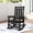 Black, variant on KINGYES Outdoor Rocking Chair Set of 2 HDPE All Weather Patio Rocker for Garden Lawn, Blue
