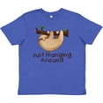 thumbnail image 3 of Inktastic Just Hanging Around with Cute Sloth Youth T-Shirt, 3 of 5