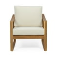 thumbnail image 7 of Barclay Acacia Wood Outdoor Club Chair with Cushion, Teak and Beige, 7 of 7