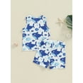 thumbnail image 3 of Toddler Baby Boy Summer Outfits Cartoon Shark Print Sleeveless Vest Tank Tops and Shorts Set Infant Beach Casual Clothes, 3 of 7