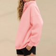 thumbnail image 5 of Sweatshirt for Women Oversized Long Sleeve Henley Neck Pullover Casual Fall 2025 Fashion Tops Button Drawstring Hoodies, 5 of 6