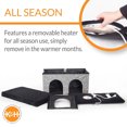 thumbnail image 3 of K&H Pet Products Thermo-Kitty Duplex Classy Gray 12 X 24 X 12 Inches Cat Tree House  Pet Bed  Cat Beds  Cat House ShopWise Round, 3 of 6