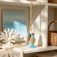 thumbnail image 5 of Wooden Coastal Wall Art, Hanging Beach Wall Decor with Rope, Nautical Wall Decor with Starfish & Seahorse & Fish for Bedroom Living Room, 5 of 7