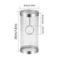 thumbnail image 1 of 1/2pcs BBQ Rolling Grill Basket, Stainless Steel Grilled Cage, Round BBQ Grill Mesh For Vegetable Fries Fish, Portable Barbecue Cooking Grill Net, Grilling Baskets For Outdoor Grilling, Outdoor Campi, 1 of 4