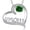 Green, variant on Heart Mom Jewelry Cubic Zircon 925 Silver Necklace Pendant Women Party Gift