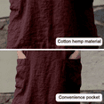 thumbnail image 4 of Cotton Linen Apron Cross Back Apron for Women with Pockets Pinafore Dress for Baking Cooking, 4 of 5