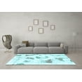 thumbnail image 3 of Ahgly Company Indoor Rectangle Abstract Light Blue Modern Area Rugs, 5' x 8', 3 of 4