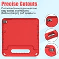 thumbnail image 5 of BMOUO Kids Case for iPad 5th/6th Generation (9.7-inch, 2017/2018), iPad Air 2 / iPad Pro 9.7 Case with Built-in Screen Protector, Shockproof Protective Cover with Handle Stand for Kids, Red, 5 of 7
