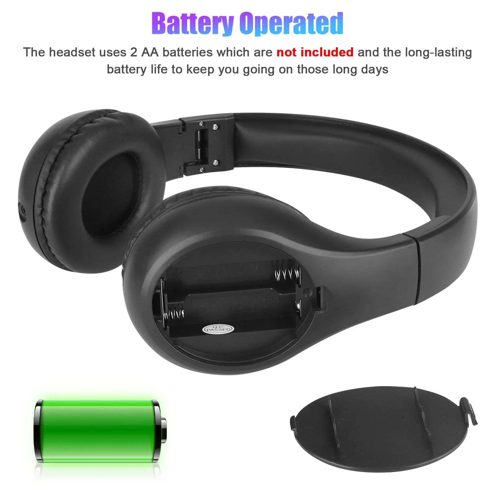 Portable Personal FM Radio Headphones with Best Reception, Digital Radio Wireless Headset with Soft Ear Muffs for Walking, Jogging, Riding, Mowing