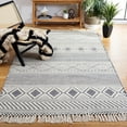 thumbnail image 2 of SAFAVIEH Natura Renee Geometric Wool Area Rug, Ivory/Navy, 5' x 8', 2 of 8