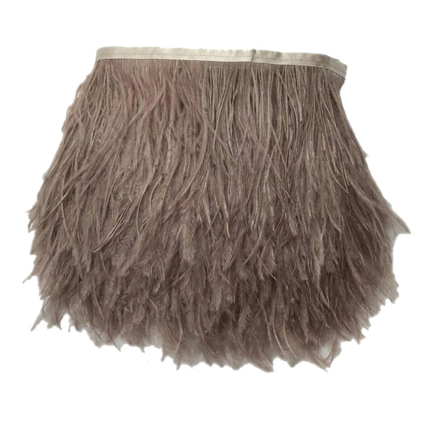 Tiras de Borlas de Plumas de Imitación Adornos de Cinta de Plumas Alargar Flecos Embellecer Proyectos Vestido de Novia Vestido de Noche 36 Pulgadas de marrón BLESIY Pluma de avestruz