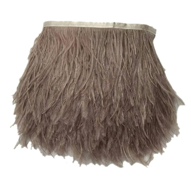 Tiras de Borlas de Plumas de Imitación Adornos de Cinta de Plumas Alargar Flecos Embellecer Proyectos Vestido de Novia Vestido de Noche 36 Pulgadas de marrón BLESIY Pluma de avestruz