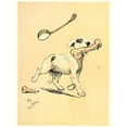 thumbnail image 2 of Cecil Charles Windsor Aldin 12x14 Black Ornate Wood Framed Double Matted Museum Art Print Titled: A Dog Day Pl 22 (1902), 2 of 5