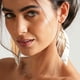 thumbnail image 2 of VANGANIA Aretes largos mujer de plumas doradas y cuero Elegant Gold regalo mujer, 2 of 5