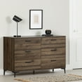 thumbnail image 1 of South Shore Musano 6-Drawer Dresser with Metal Legs for Adult, in Natural Walnut, 1 of 12
