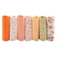 thumbnail image 2 of Juego de 7 piezas de ropa de cama para hacer tú mismo, diseños variados para acolchados y manualidades, paquete de cuadrados de tela de algodón naranja de 25 x 25 cm, 2 of 8