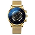 thumbnail image 1 of TopLLC Men's Quartz Watch Fashion Cool Unique Digital Literal Multi Layer Dial Men Quartz Mesh Belt Watch Quartz Watch, 1 of 1