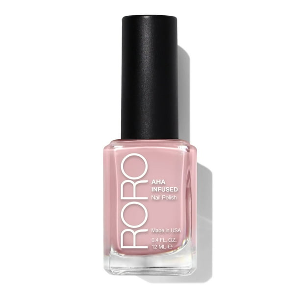 roro AHA Infused 21+ Free Esmalte de uñas - Laca de color de uñas de alto impacto resistente a las astillas Fabricada en los EE. UU. Vegano/libre de crueldad y sin gluten Ballet Recital Ballerina Pink