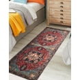 thumbnail image 4 of Keen Home Design Machine Washable Area Rugs with Non-slip Backing, Ideal for Hallway, Living Room, Bedroom, Kitchen and Laundry Room, Vintage Moroccan and Low Pile Rug - ( 2'6'' x 10'), 4 of 9