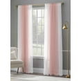 thumbnail image 4 of Pink Ombre Sheer Curtains for Living Room Bedroom Farmhouse Modern Abstract Art Sheer Curtains 108 Inch Long 2 Panels Set Light Filtering Curtain Window Treatments Drapes for Dining Room, 4 of 6