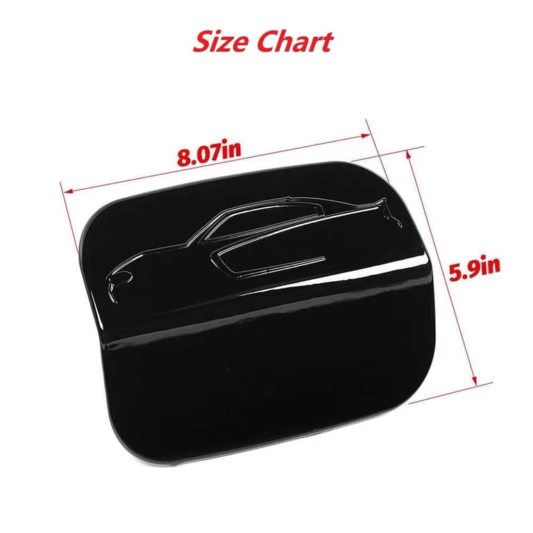 Black Fuel Filler Door Cover Trim – For Ford F150 2015-2020 – Gloss Finish