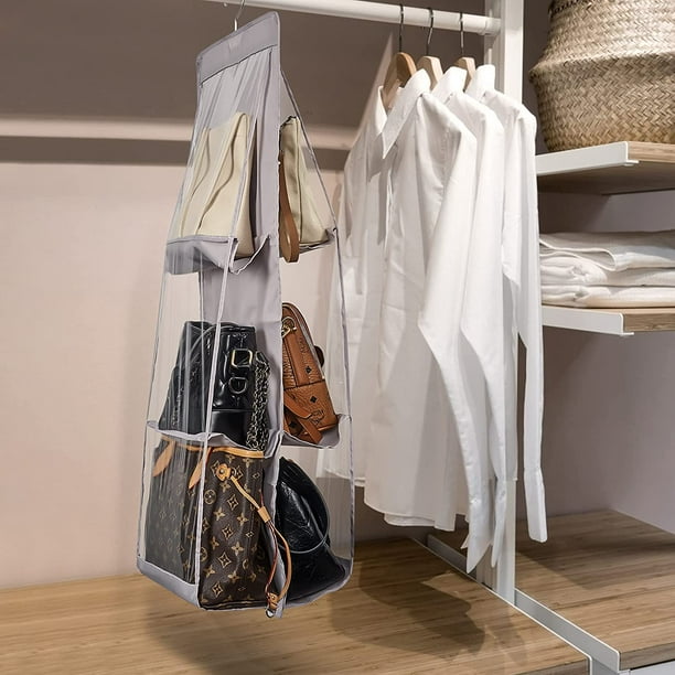 Organizador colgante para cartera colgador de bolsos armario organizador a prueba de polvo con seis bolsillos Ormromra WMSS 414 2 Bodega Aurrera en linea