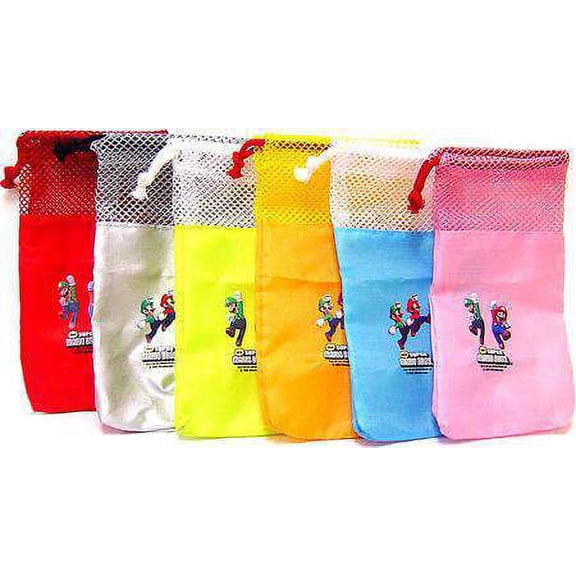 Super Mario Bros DS Set of 6 Travel Bags