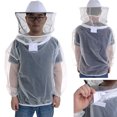 thumbnail image 3 of Frogued Hat Mesh Veil Smock Beekeeper Beekeeping Anti-Bee Half Body Protective Clothes (one type), 3 of 8