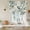 LightBLue Beige, variant on Spring Flowers Balloon Curtains for Bedroom/Front Door/Bathroom, Watercolor Floral Leaves Botanical Beige Tie Up Curtains 63 Inch Length Light Filtering Kitchen Curtains Shades for Windows 46"x63"